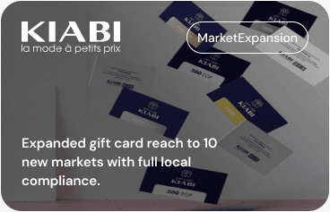 Expanded gift card reach to 10 new markets with full local compliance.