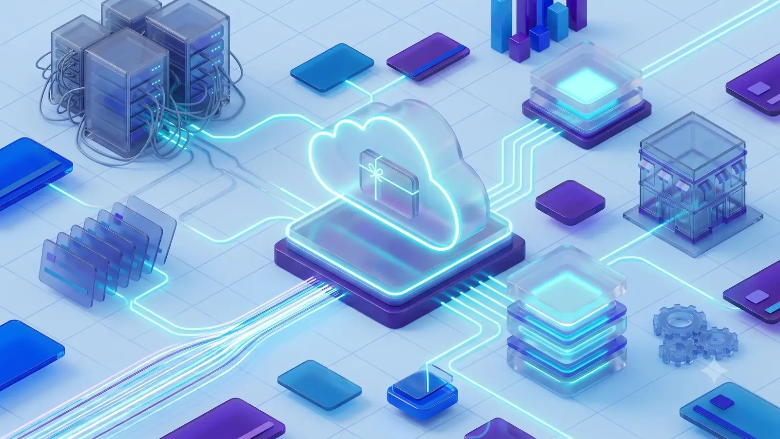 Illustration: Hosted Gift Card Platforms Help Retailers Reduce IT Complexity