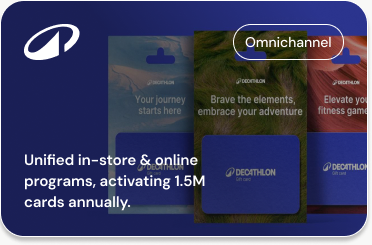 Decathlon — Unified in-store & online programs, activating 1.5M cards annually.